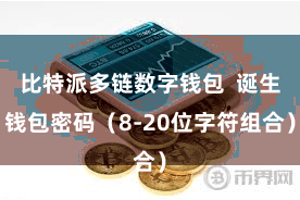 比特派多链数字钱包 诞生钱包密码(8-20位字符组合)