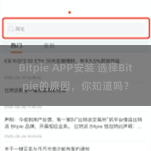 Bitpie APP安装 选择Bitpie的原因，你知道吗？