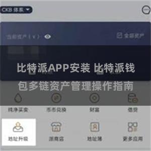 比特派APP安装 比特派钱包多链资产管理操作指南