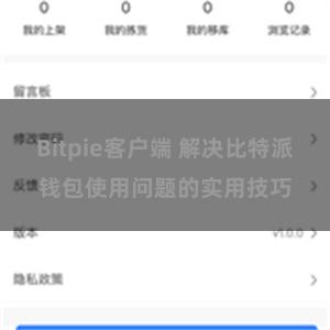 Bitpie客户端 解决比特派钱包使用问题的实用技巧