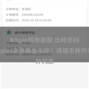 Bitpie转账教程 比特派(Bitpie)支持哪些币种？详细币种列表