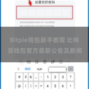 Bitpie钱包新手教程 比特派钱包官方最新公告及新闻