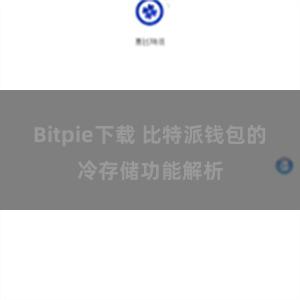 Bitpie下载 比特派钱包的冷存储功能解析