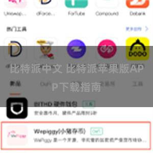 比特派中文 比特派苹果版APP下载指南