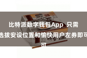 比特派数字钱包App  只需选拔安设位置和愉快用户左券即可
