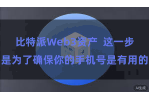 比特派Web3资产  这一步是为了确保你的手机号是有用的